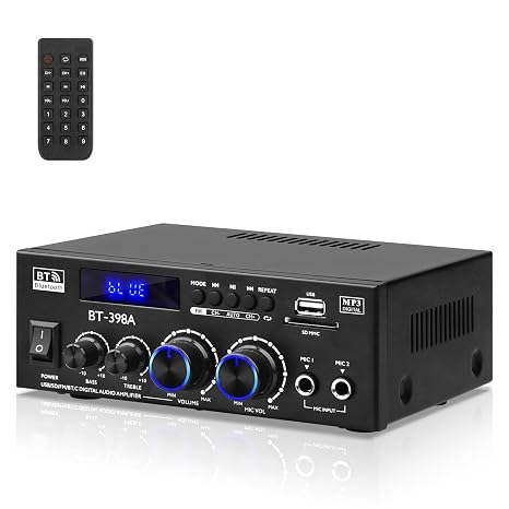 BT-398A Bluetooth5.0 Stereo Audio Amp RMS 60Wx2 2.0 Channel Mini Amplifiers