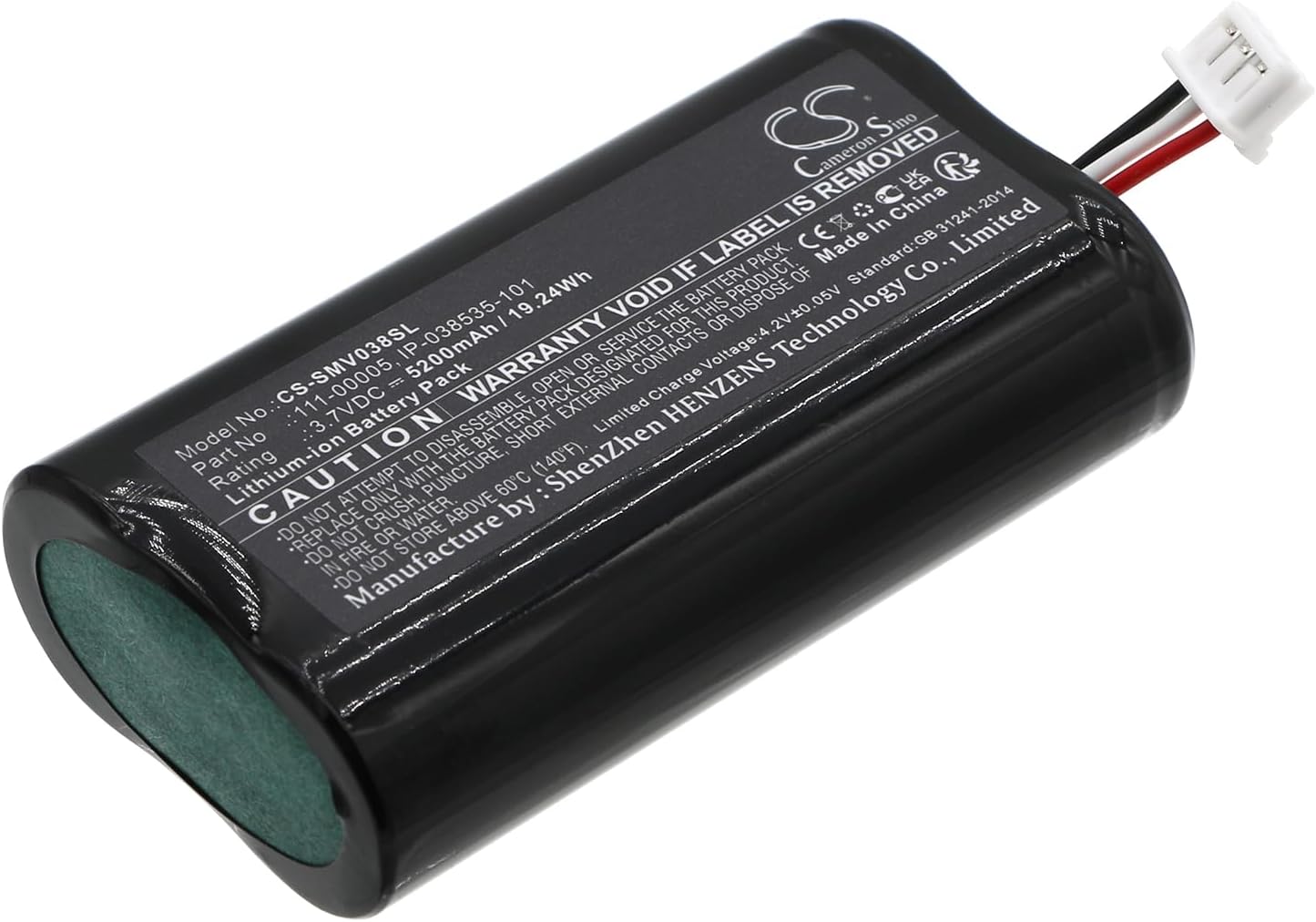 3.7V IP-038535-101 111-00005 Battery Replacement for S-ONOS Roam 5200mAh