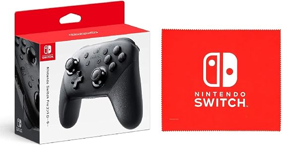 Genuine Nintendo Switch Pro Controller Limited bonus Nintendo Switch logo design microfiber cloth included