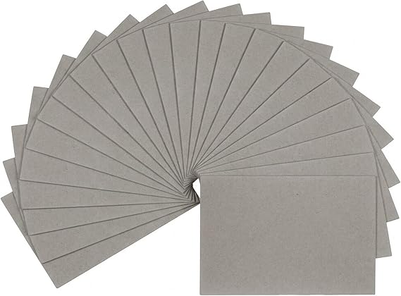 20 Sheets A4 Greyboard 2mm 2000 Micron Chipboard Sheets Thick Craft Card for Bookbinding Supplies Cover Crafts Supplies
