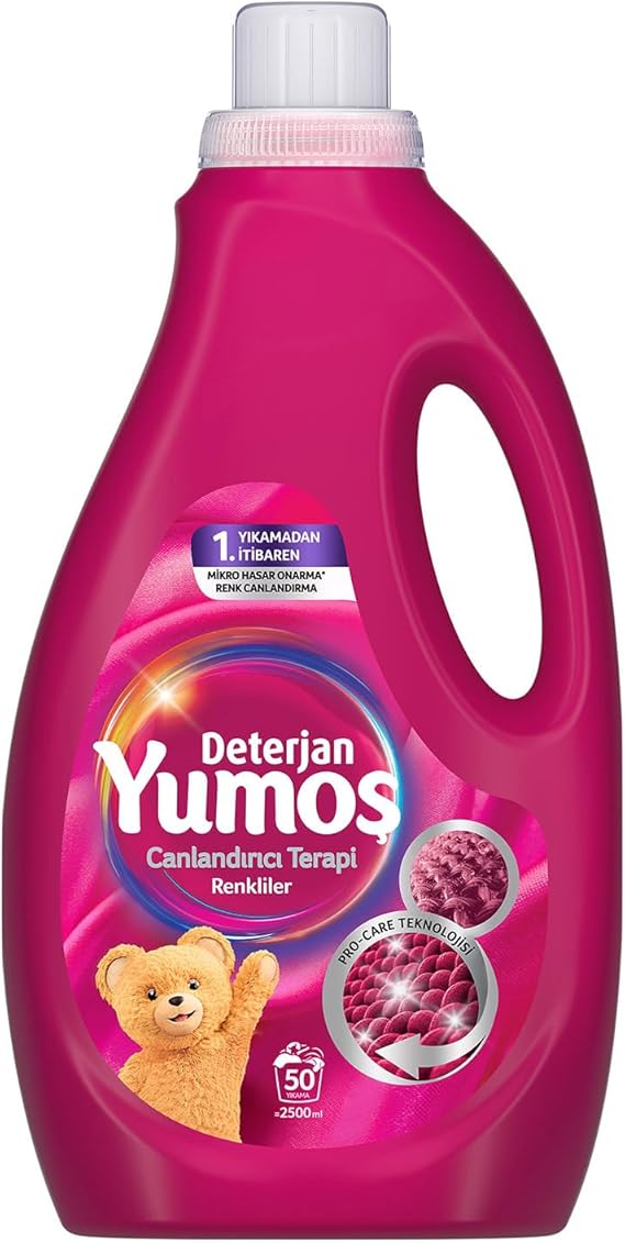 Yumoş Sıvı Bakım Deterjanı Renkli 50 Yıkama 2500 ml