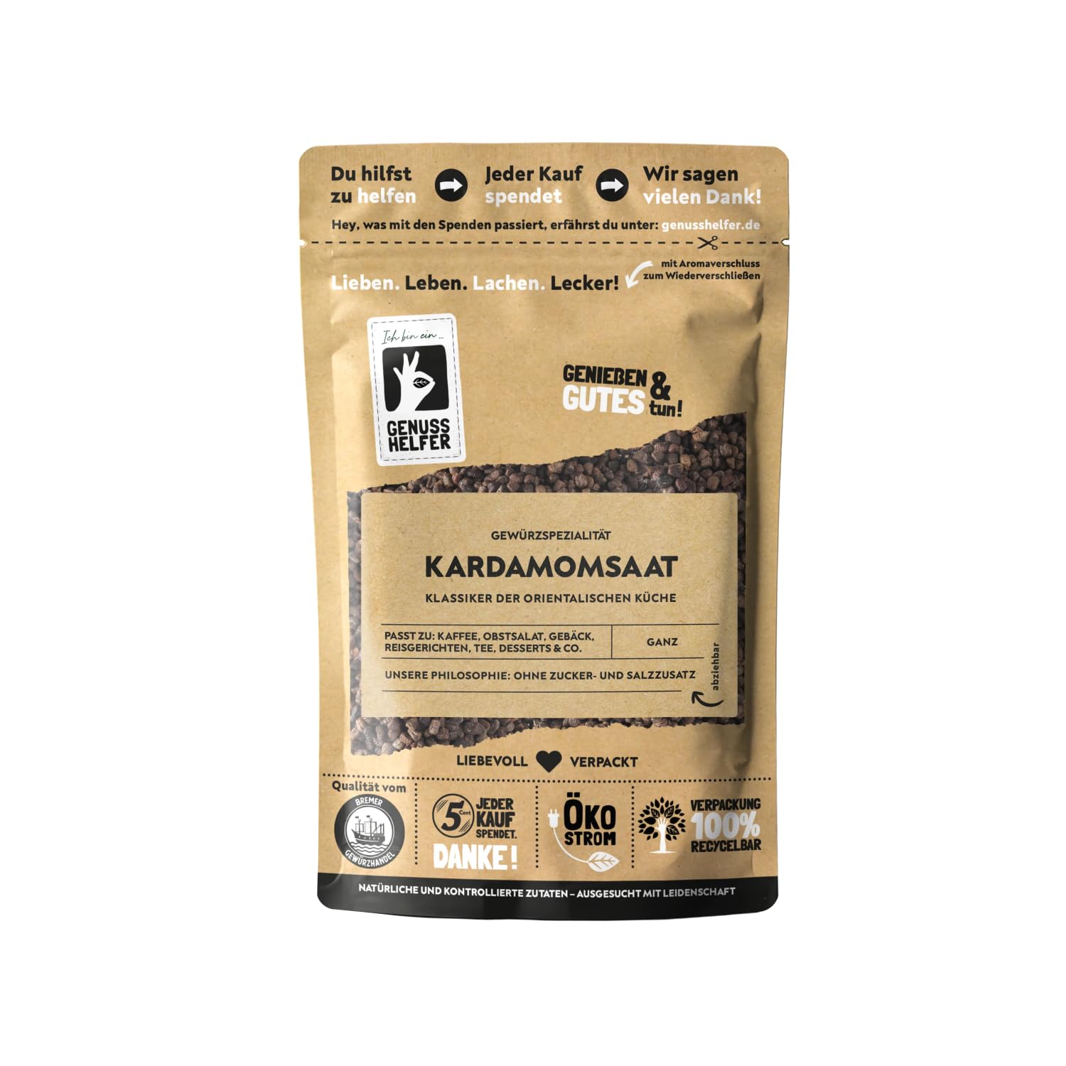 Bremer Gewürzhandel Cardamom Seed Whole Ideal for Baking Cooking or Tea 50 g