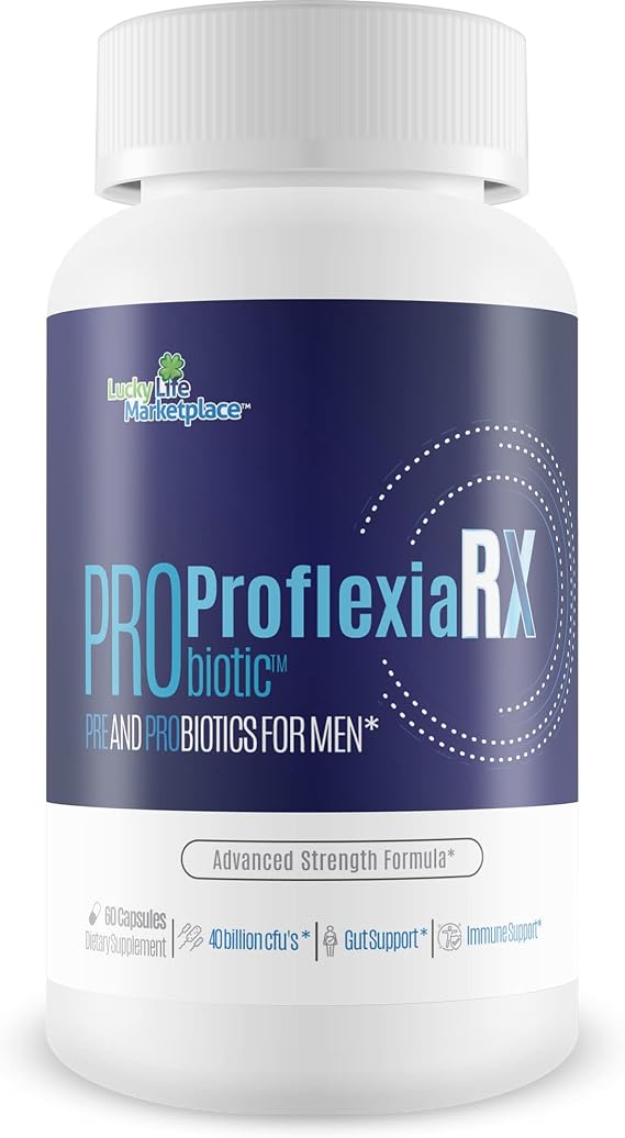 Probiotic Proflexia Rx Male Formula - Our Best Male Formula with Prebiotics & Over 40 Billion CFUs of Probiotics - Support Your Male Health with This Natural Probiotic for Men