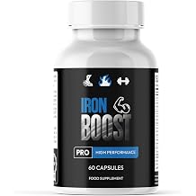 Iron Boost PRO adavanced Supplement Support 60 Capsules - High Performance All Natural Ingredients - Iron Boost Overall Wellness Support Capsules.