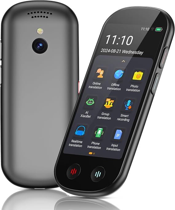 Ai Language Translator Device No WiFi Needed, Upgraded ChatGPT Translator, 150+ Languages Instant Two Way Translator Device, Offline/Recording/Photo/Voice Translatio for Business Learning