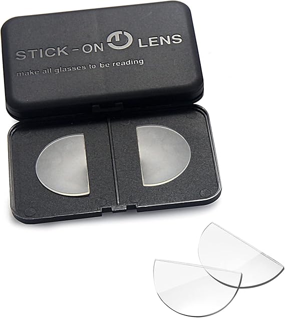 OKH Stick-on Reading Glasses Lens Adhesive Magnification Bifocal Lenses for Sunglasses Safety Goggles, No Water Needed