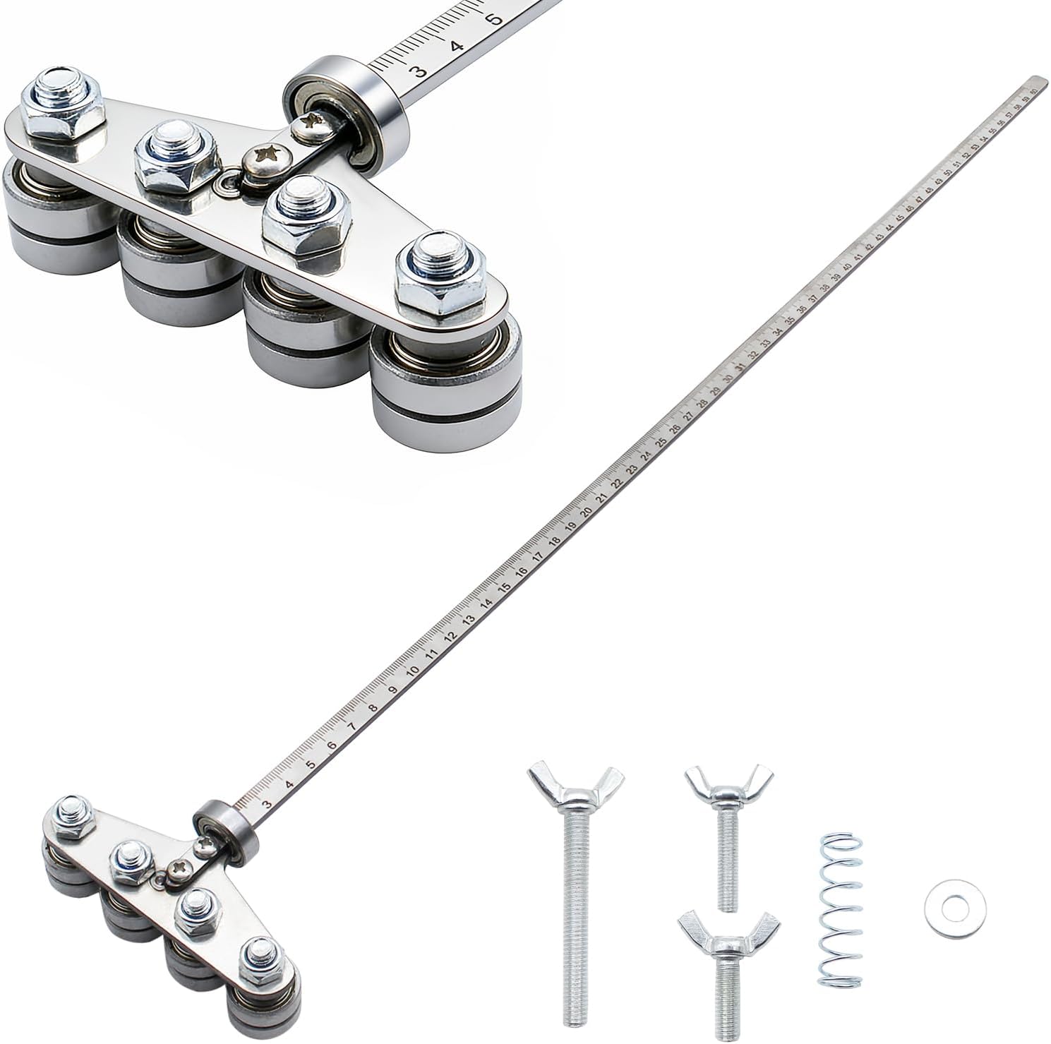 Professional Circular Saw Guide Rail for Precision Cutting - Adjustable Stainless Steel Caliper for Accurate Wood Measurements, Woodworking DIY Tool for Circular Saws & Hand Saws