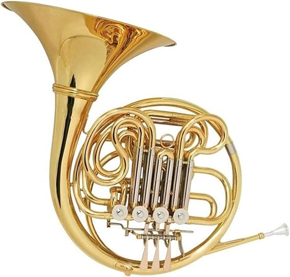 Professional French Horn French Horn Instrument B Flat Mouth Single Four-button B Flat/F Double French Horn(Double)