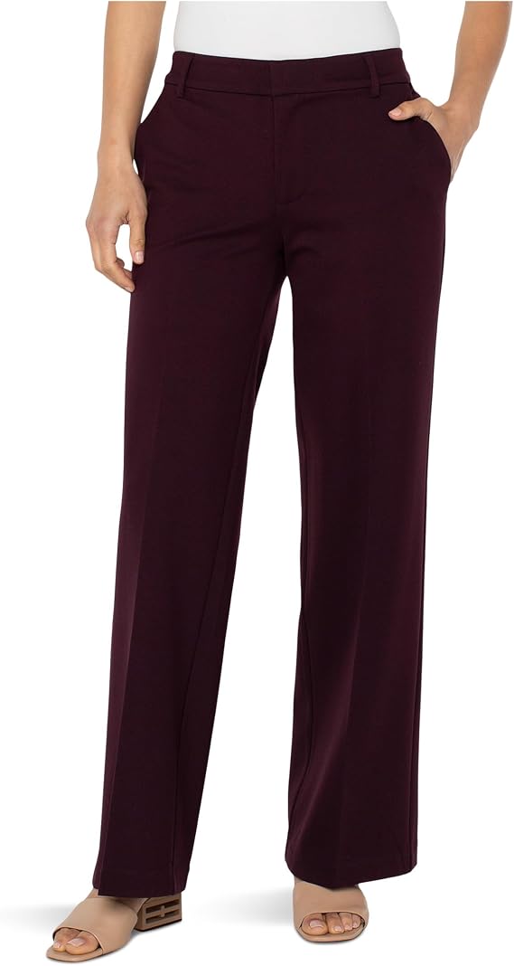 Liverpool Los Angeles Kelsey Mid-Rise Super Stretch Ponte Wide Leg Trousers