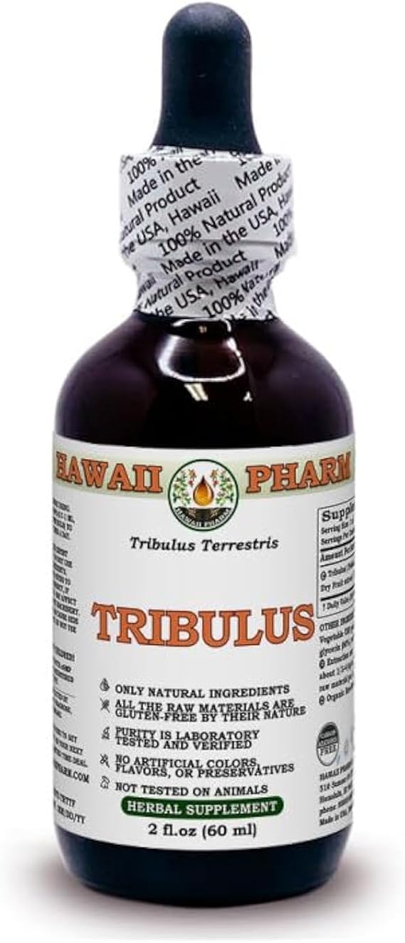 Tribulus (Tribulus Terrestris) Dried Fruit Alcohol Free Liquid Extract Glycerite 60 ml