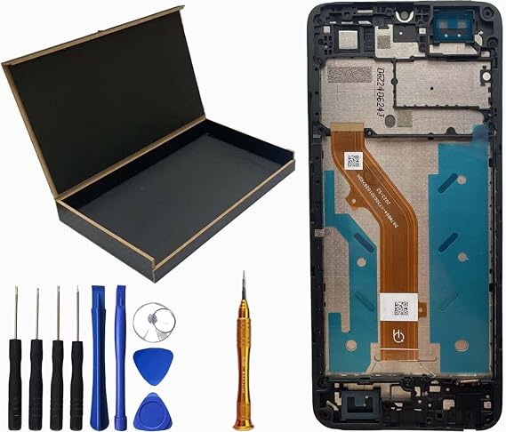 LCD Screen Display Touch Digitizer Assembly Frame Replacement for TCL 505 LCD Screen T509K 6.75"