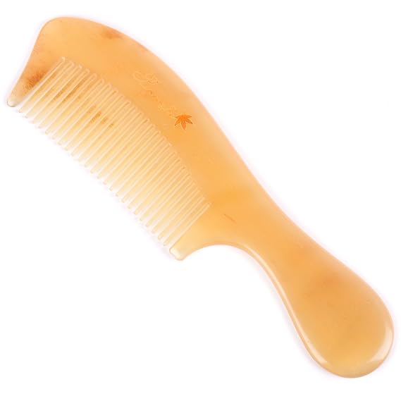 Breezelike Fine Tooth Hair Comb for Women, Natural Detangling Horn Comb