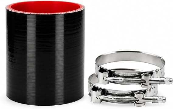 Ucreative Straight 2.5" Silicone Coupler Hose with T-Bolt Clamps