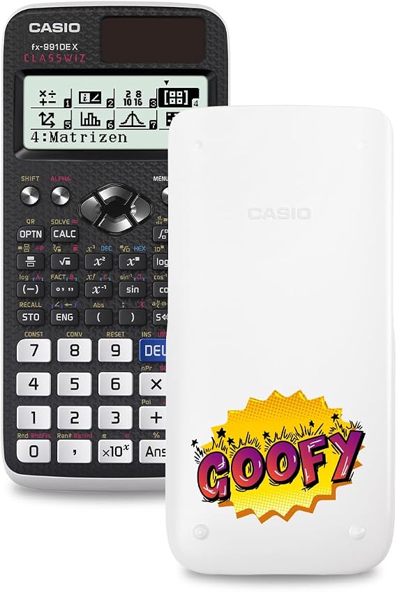 Casio FX-991DE X ClassWiz School Calculator with Youth Word Goofy (Goofy Red)