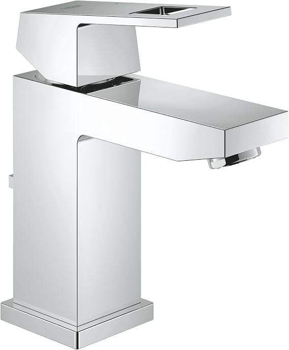 GROHE Eurocube Pillar Tap (Smooth Body, Short Spout and Ecojoy)