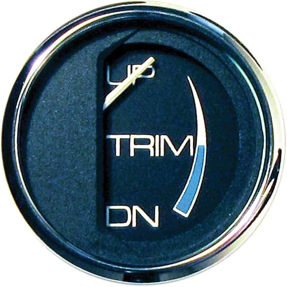 Faria 13707 Chesapeake Stainless Steel Trim Gauge (Mercury/Mariner/Mercruiser/Volvo DP/Yamaha 2001 and Newer) - 2", Black
