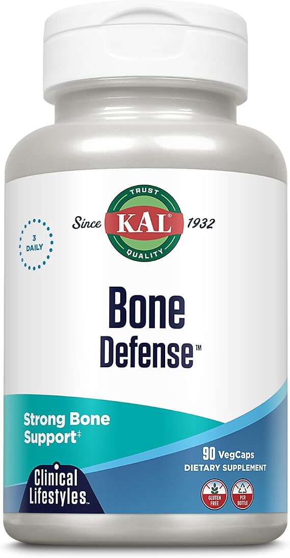 KAL Bone Defense, Calcium Magnesium Zinc Supplement - 90 Count Veg Caps