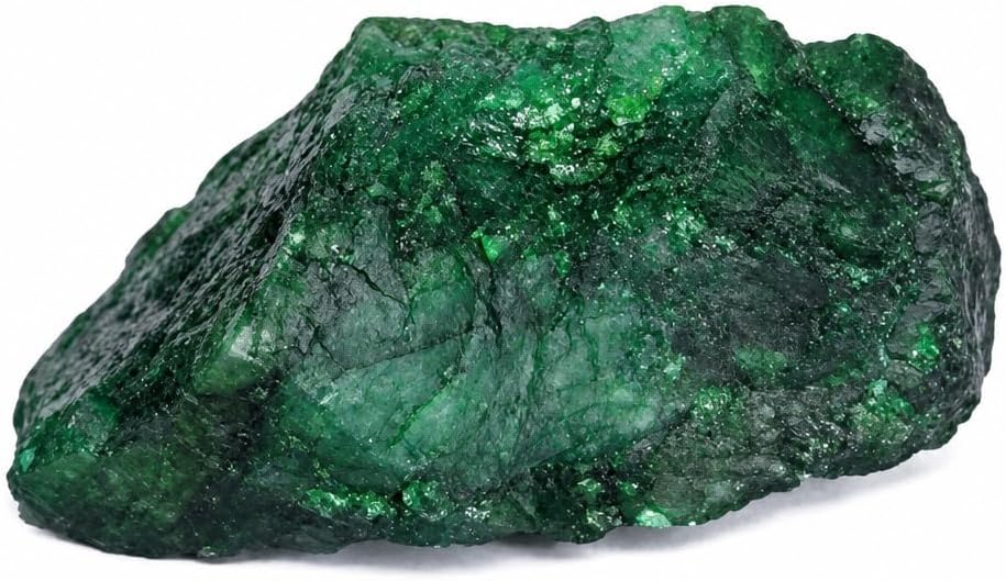 GEMHUB Natural Green Emerald Gemstones for Jewelry Making 974.00 Ct. Certified Crystals and Healing Stones l Rock Rough Emerald Stone