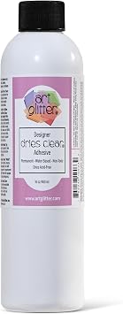 Art Institute Glitter Designer Dries Clear Craft Glue, 16oz Bulk Refill Non-Toxic, Acid-Free Professional Adhesive