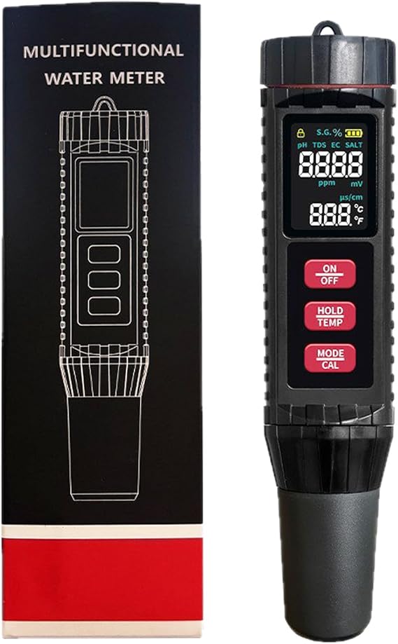 Digital Salinity Refractometer Aquarium Salt Tester 7 in 1 Salinity Tester
