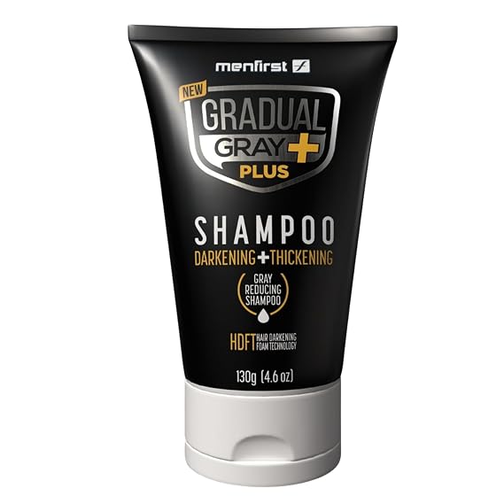 MENFIRST Gradual Gray PLUS Hair Dye Shampoo for Men - Gradual Gray