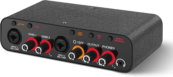 XTUGA USB Audio Interface for PC, Mac, Recording and Streaming 32 bit/384 KHz with Dual XLR Inputs Q26