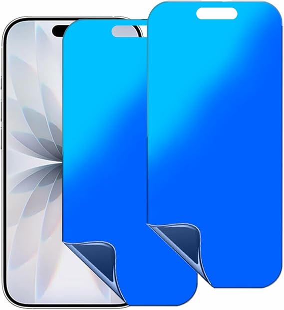 2 Pack for iPhone 17 Pro /17/16 Pro Matte Privacy Screen Protector Anti spy Anti Glare Anti blue Light Soft Film Gradient Blue