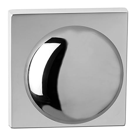 Delaney Hardware Bravura 906 Macon Knob Dummy Lockset with Modern Rectangle Trim Scratch Resistant Door Knob for Closet/Pantry, Chrome