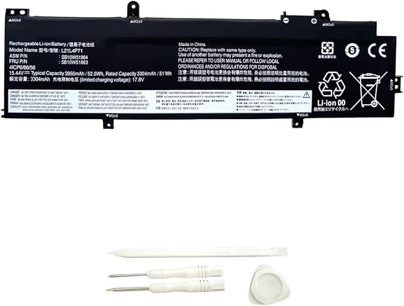 L21L4P71 Laptop Battery Replacement for Lenovo ThinkPad T14 P14s Gen 3 ThinkPad T14 P14s Gen 4 Series SB10W51966 5B10W51865 L21M4P71 L21C4P71 L21D4P71 L21M3P71 L21L3P71