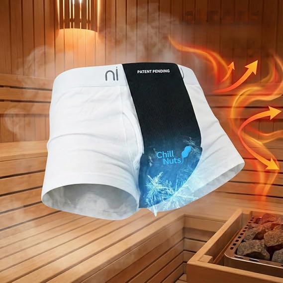 Ice Pack for Testicles, Sauna Heat Protection, Sperm Preservation Cooling Pack, Ergonomic Design, Non-Toxic, BPA-Free, Ice-Pack Pouch is 100% Cotton, Gym-Ready Insulated Case Included
