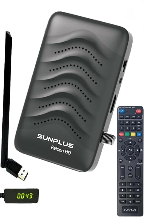 Sunplus Astra Falcon Dishless TV Full HD Smart Control Cinema Packaged Satellite Receiver Wifi Antenna Gift [Energy Class A]