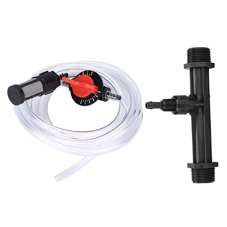 Fertilizer Injector, Irrigation Venturi Fertilizer Injectors Garden Irrigation Device Kit G3/4 Fertilizer Injector Irrigation Tube Injector Switch Filter Water Tube