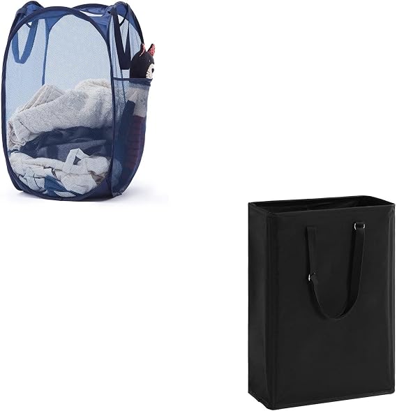 Pop Up Laundry Hamper and Slim Laundry Hamper Bundle