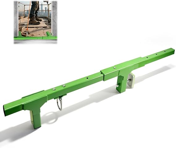 Door Jamb Fall Protection Anchor, 22"~50" Adjustable Arms, Military-Grade Alloys, Heavy Duty Ring, Up to 600lbs, Non-Penetration Sliding