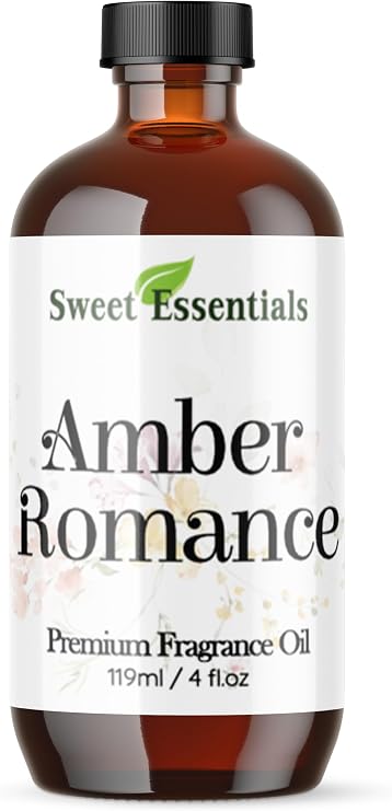 Amber Romance, 4oz Premium Fragrance Oil, Aromatherapy, Diffuser, Crafts, Soap, Home Scents, Bath & Body, DIY Parfum and Much More. Versatile & Long-Lasting by Sweet Essentials