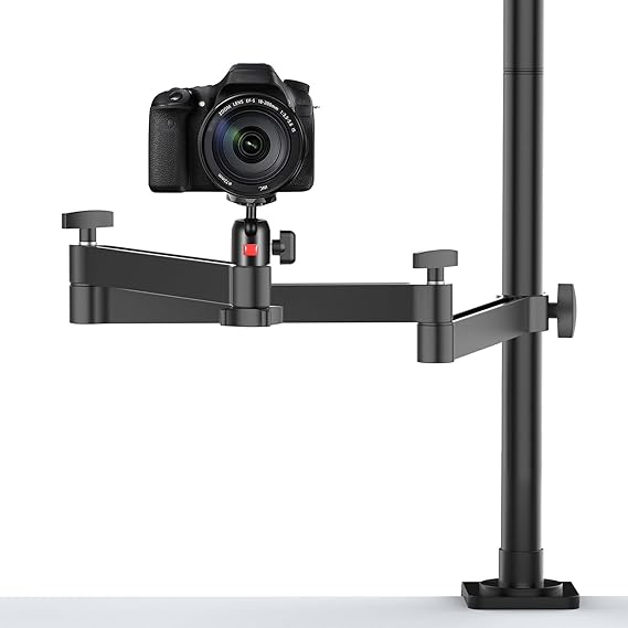 ULANZI Aluminum Camera Desk Stand Overhead Mount with Flexible Arm