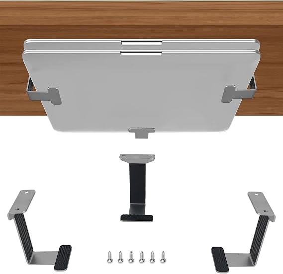 IFCASE HeavyDuty Metal Under Desk Laptop/Mini PC Mount up to 3.15" Silver