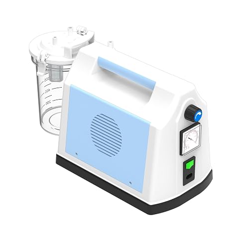 Portable Suction Unit Machine - Home & Veterinary Use for Phlegm, Mucus, Sputum Aspiration Quiet Tabletop Household Aspirator - Ideal for Elderly, Pets, Homecare