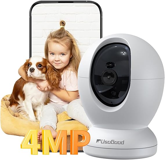 4MP Indoor Security Camera,360Pet Camera Indoor,Baby Monitor with Phone App,Support 5G/2.4Ghz WiFi,Dog Cameras with Speaker, AI Motion Detection,2-Way Audio for Home/Baby/Cat Camera,No Subscription