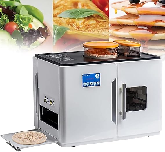 Automatic Roti Maker, Electric Chapati Tortilla Pancake Flatbreads Pita Making Machine, One Key To Make 20 Pcs/One Time For Chapati, Flour Tortilla, Dosa, Tawa