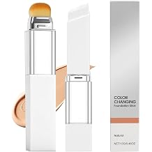Blanc Cover Cream Stick V - Color Changing Foundation Stick with Volufiline - Hydrating Concealer Base Makeup, Dual-Ended with Built-in Brush, Portable for Daily Use (Natural)