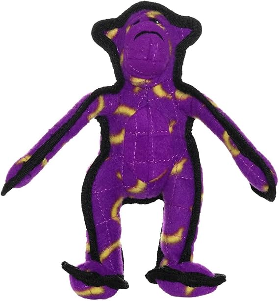 TUFFY - World's Tuffest Soft Dog Toy - Zoo Junior Monkey - Squeakers - Multiple Layers. Made Durable, Strong & Tough. Interactive Play (Tug, Toss & Fetch). Machine Washable & Floats