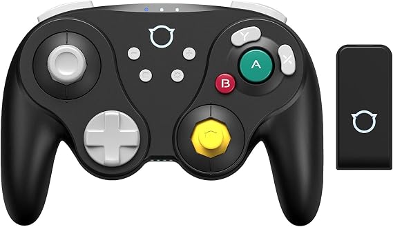 NYXI Warrior GameCube Controller für Switch/NGC/Wii/PC, Wireless Switch Pro Controller mit Hall-Effekt Joysticks/Trigger,Mechanischer Schalter A/B/X/Y,HD Rumble,6-Achsen Gyro, Programmierbar