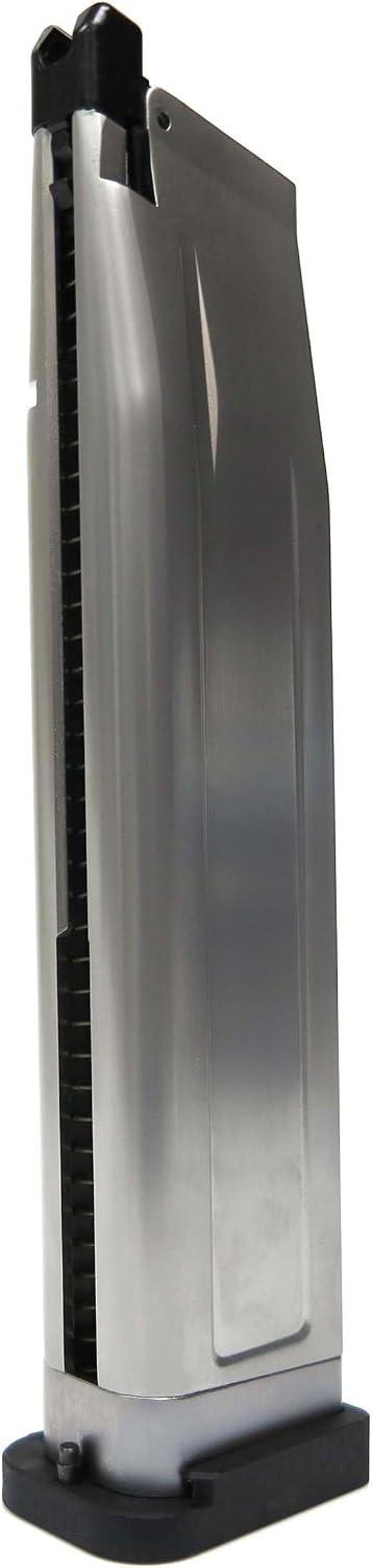 E.M.G. TTI Combat Master Alpha JW3 JW4 Gas Blowback 40 Long Magazine Silver
