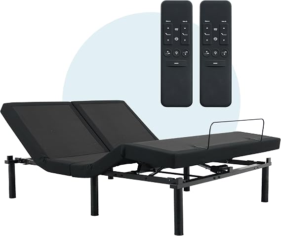 Duetto Split Top Adjustable Bed, King | Independent Head Lift, Zero Gravity, Anti-Snore, Under-Bed Lighting, Dual USB Ports