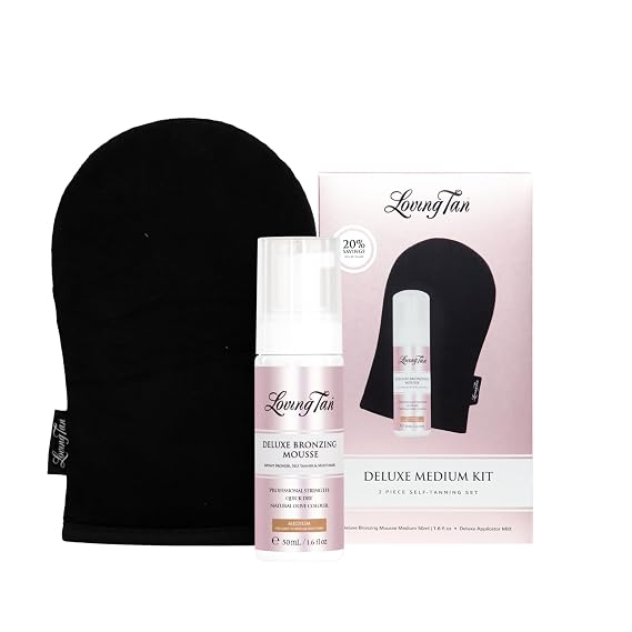 Loving Tan 8 HR Deluxe Self Tanner Mousse Mini Kit (Medium) Travel Size