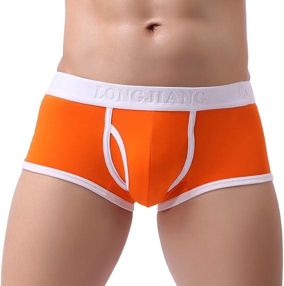 Generic Men's Cotton Soft Performance Boxer Briefs,Breathable and Cool Stretch Fabric Separated Pouch Bulge Pouch Underwear