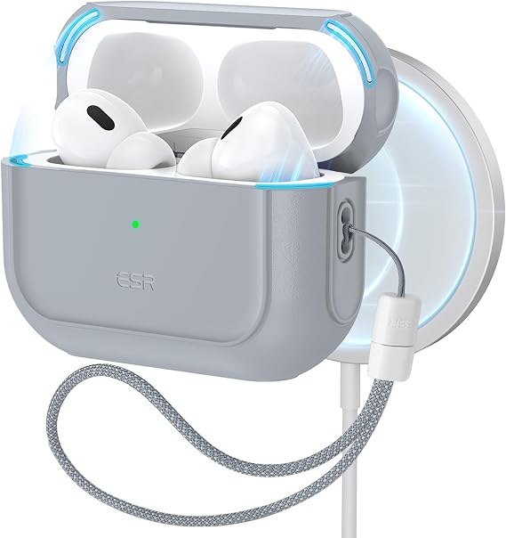 ESR AirPods Pro 2 Case Compatible with AirPods Pro 2nd/1st Generation 2023/2022/2019 MagSafe Compatible USB-C/Lightning Cable Compatible Shockproof Hybrid Drop Protection AirPods Pro 2 Dedicated