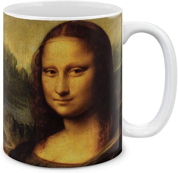 MUGBREW Classic Art Mona Lisa Leonardo Da Vinci Ceramic Coffee Mug Tea Cup, 11 OZ
