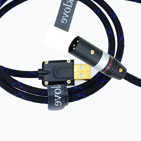 Arklove 3ft USB a to AES Cable Male Type-a to Digital 110 Ohm Interface XLR Male Adapter EBU Wire for dac amp Sound Preamp Amplifier with pc DSD64 dsd128 192K